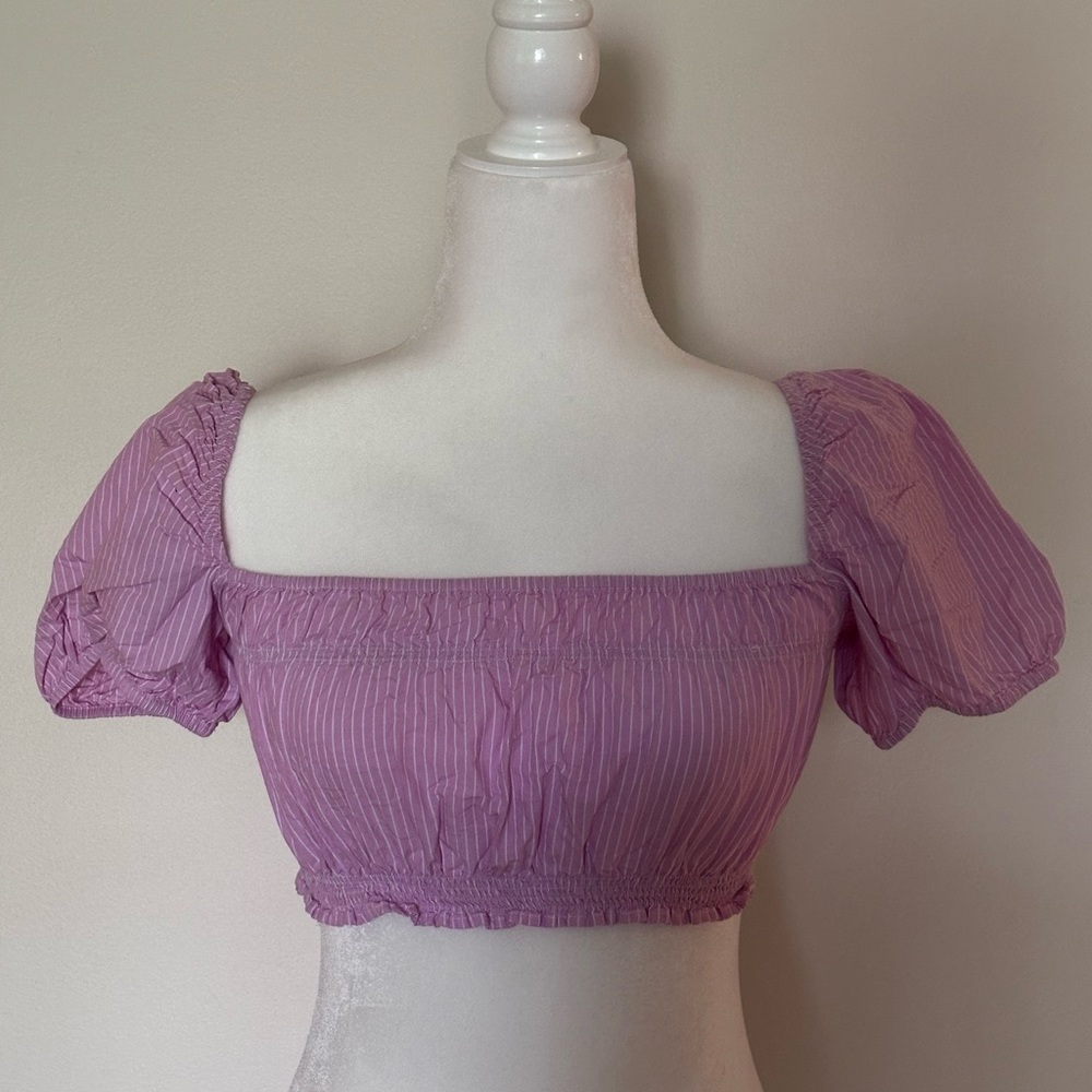 Zara cropped off the shoulder top